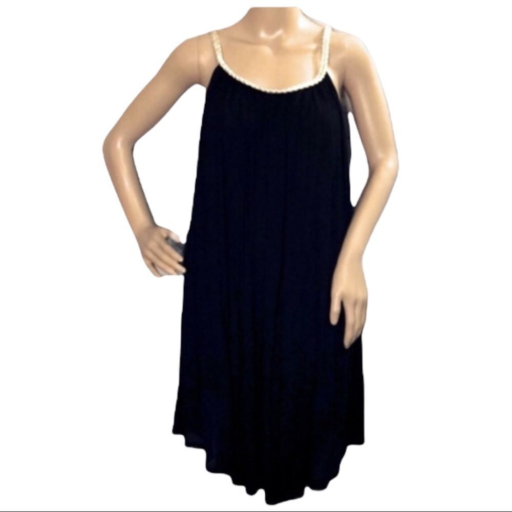 Sand & Spirit Dress Gold Braid Asymmetrica…